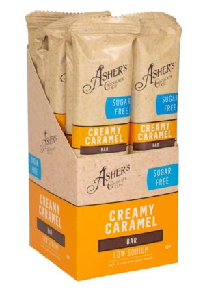 Asher's Sugar Free Creamy Caramel Chocolate Bar 1.6oz 12ct